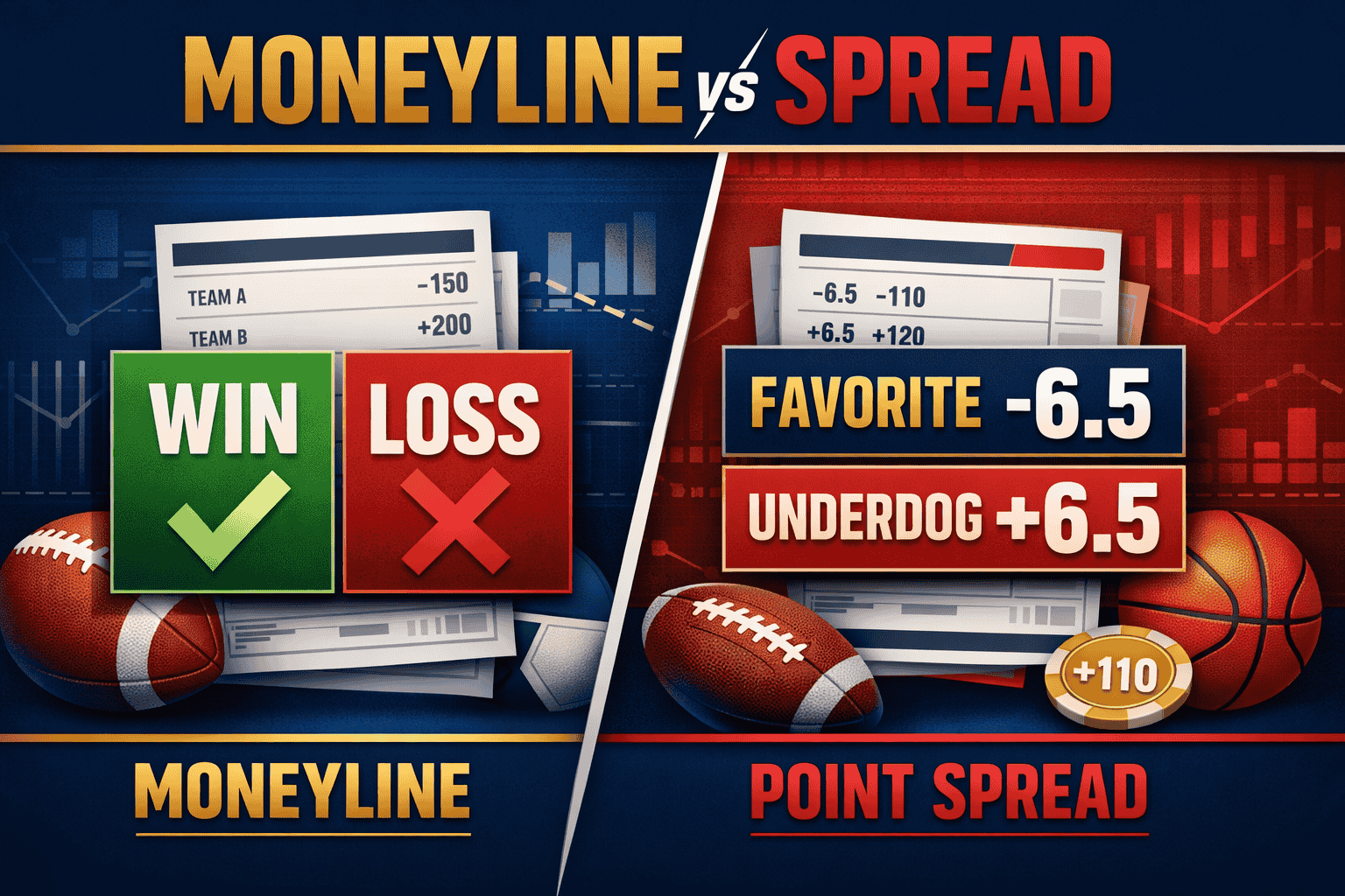 Moneyline vs Spread Explained – Expert Sports Betting Guide | FadeMeBets